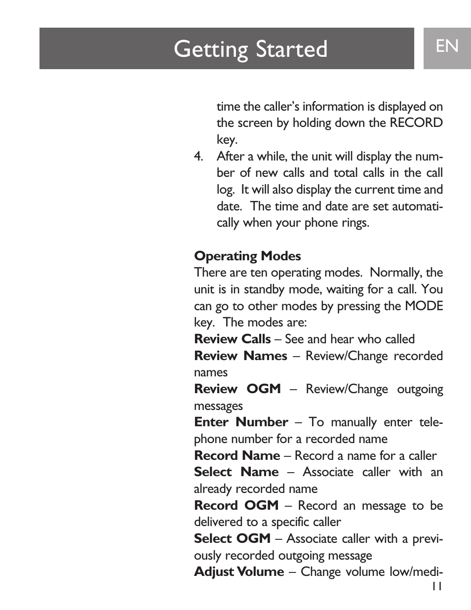 Getting started | Philips SJA9191/17 User Manual | Page 11 / 65