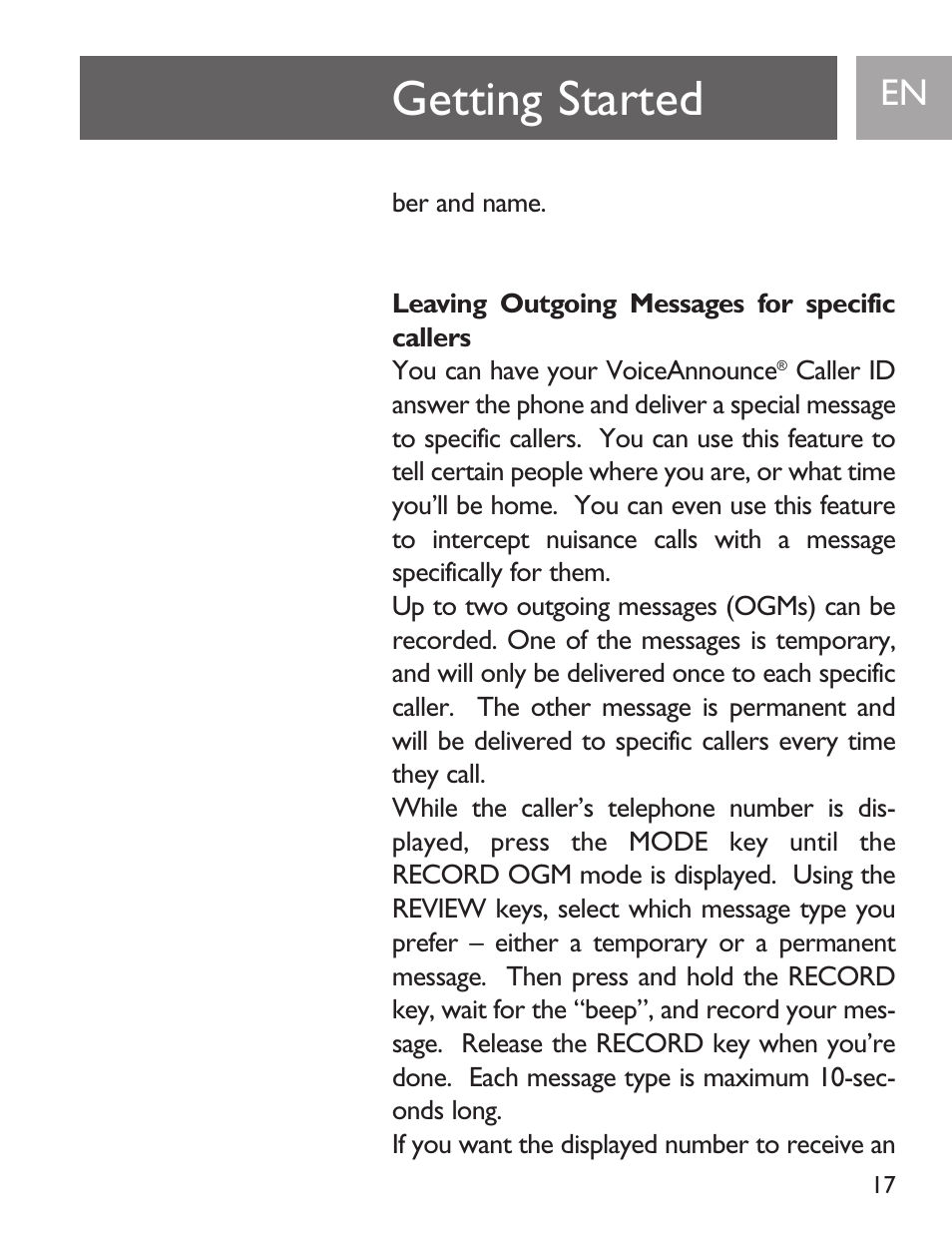 Getting started | Philips SJA9191/17 User Manual | Page 17 / 65