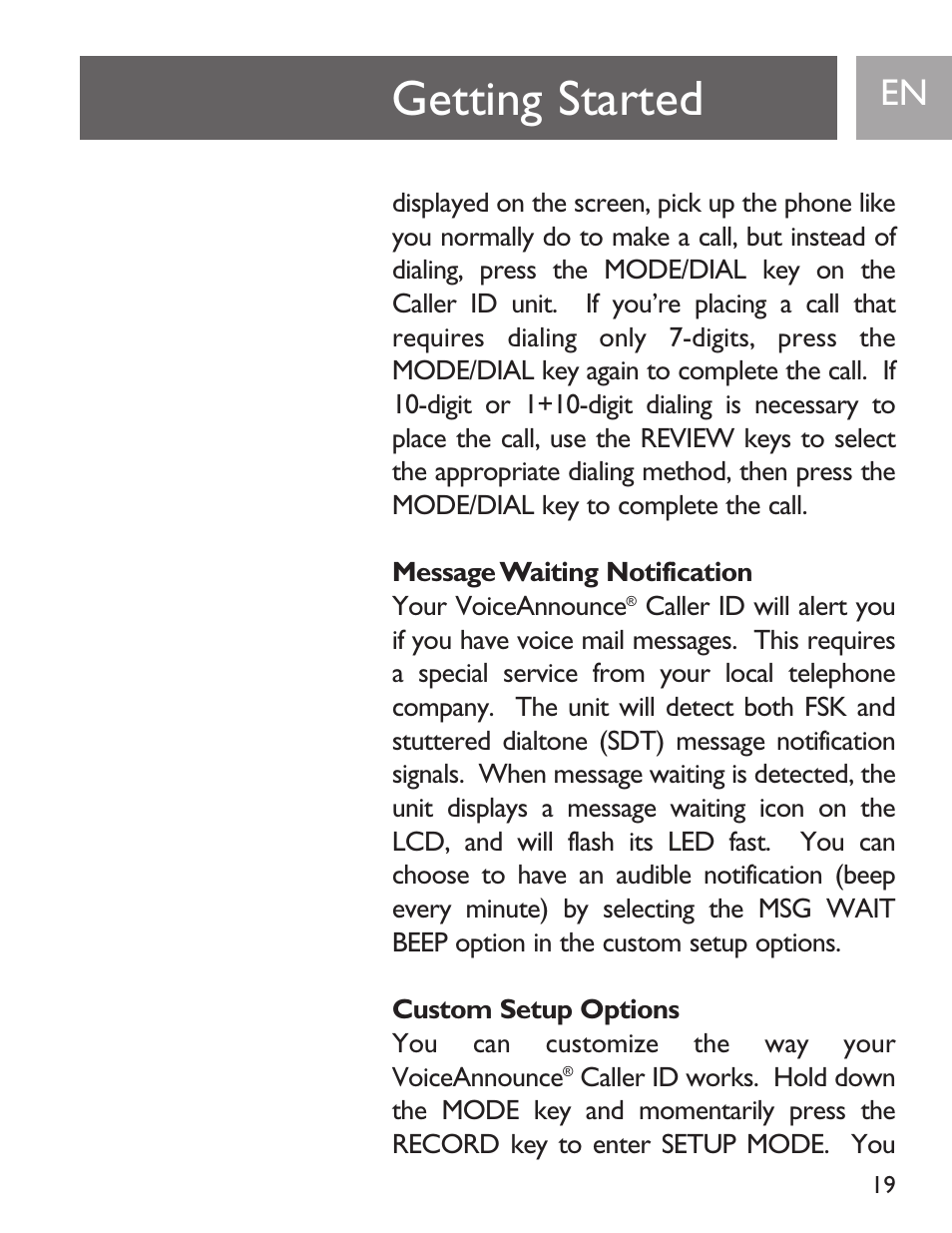 Getting started | Philips SJA9191/17 User Manual | Page 19 / 65