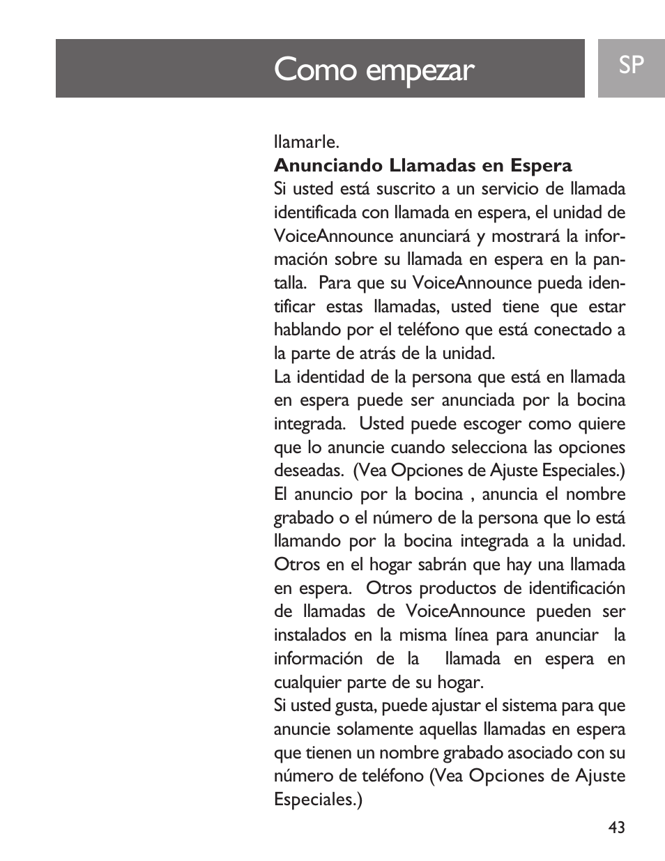 Como empezar | Philips SJA9191/17 User Manual | Page 43 / 65
