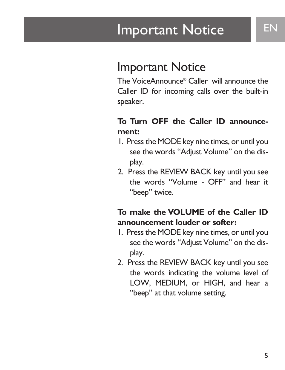 Important notice | Philips SJA9191/17 User Manual | Page 5 / 65