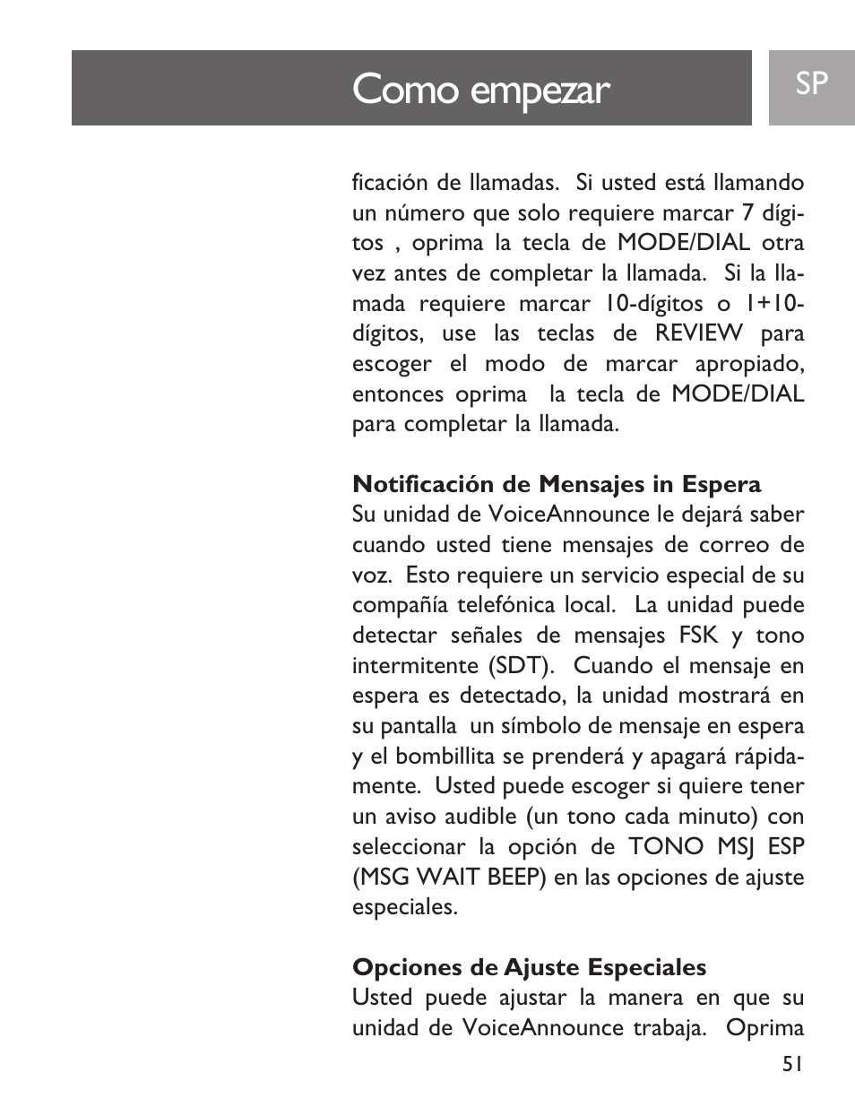 Como empezar | Philips SJA9191/17 User Manual | Page 51 / 65