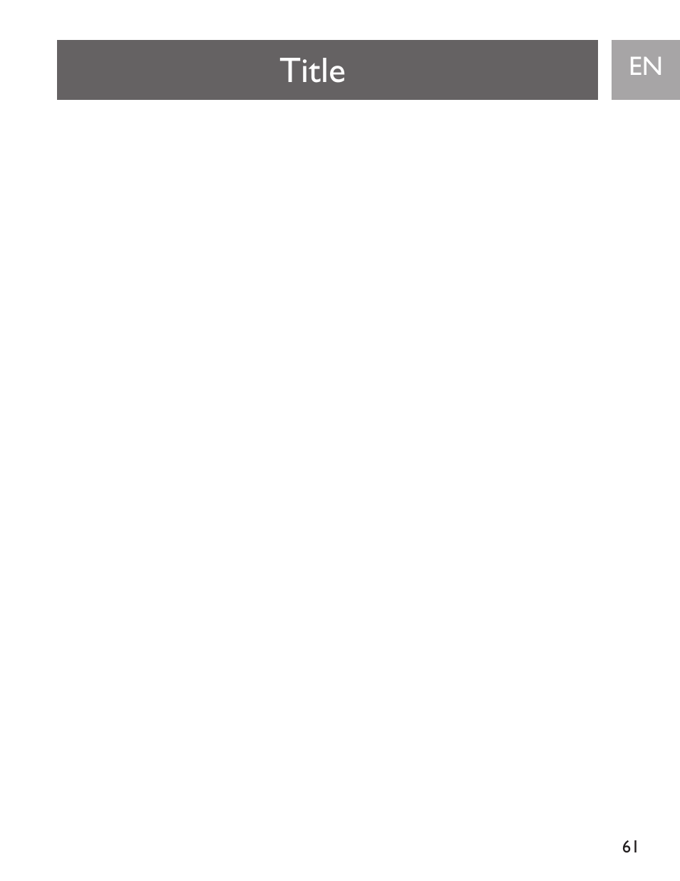 Title | Philips SJA9191/17 User Manual | Page 61 / 65
