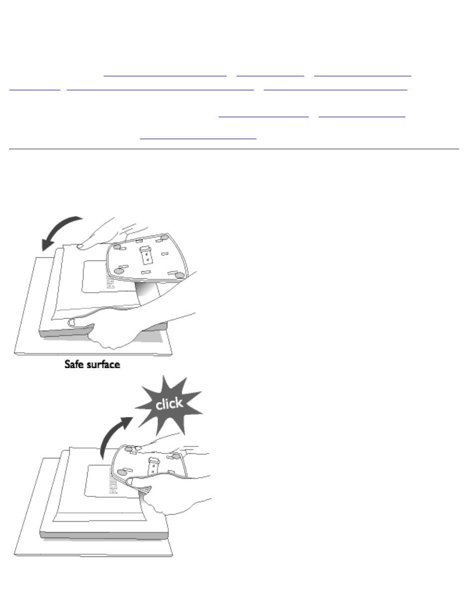 Verwijderen van de voet, Verwijderen van de, Voet | De voet uit- en ingeklapt worden | Philips 150B3 User Manual | Page 58 / 88