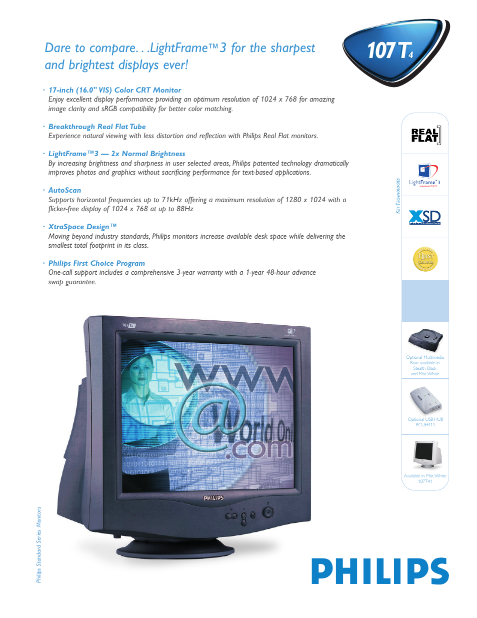 Philips 107T User Manual | 2 pages