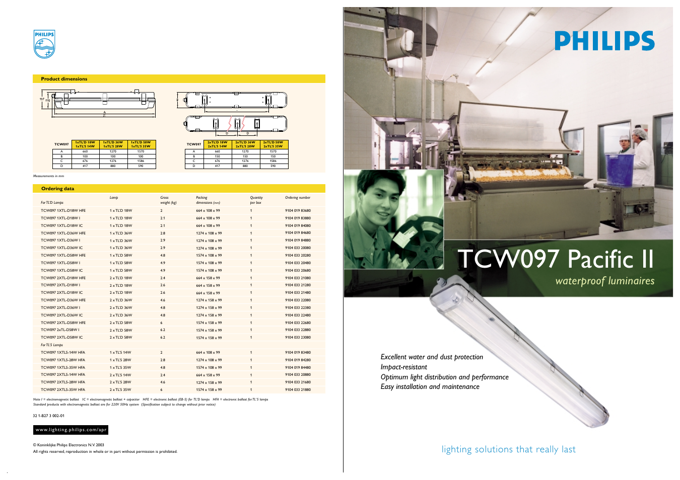Philips Pacific II TCW097 User Manual | 2 pages