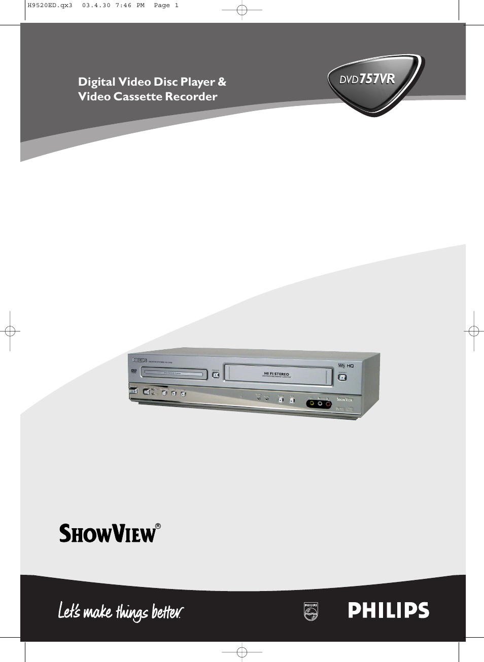 Philips ShowView DVD757VR User Manual | 21 pages