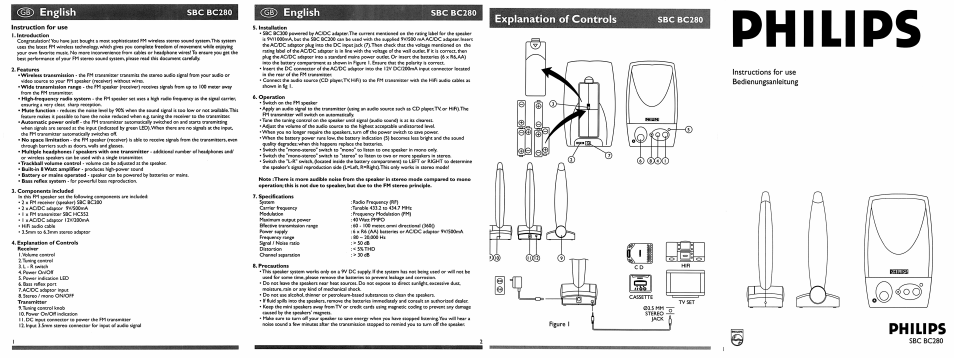 Philips SBC BC280 User Manual | 1 page