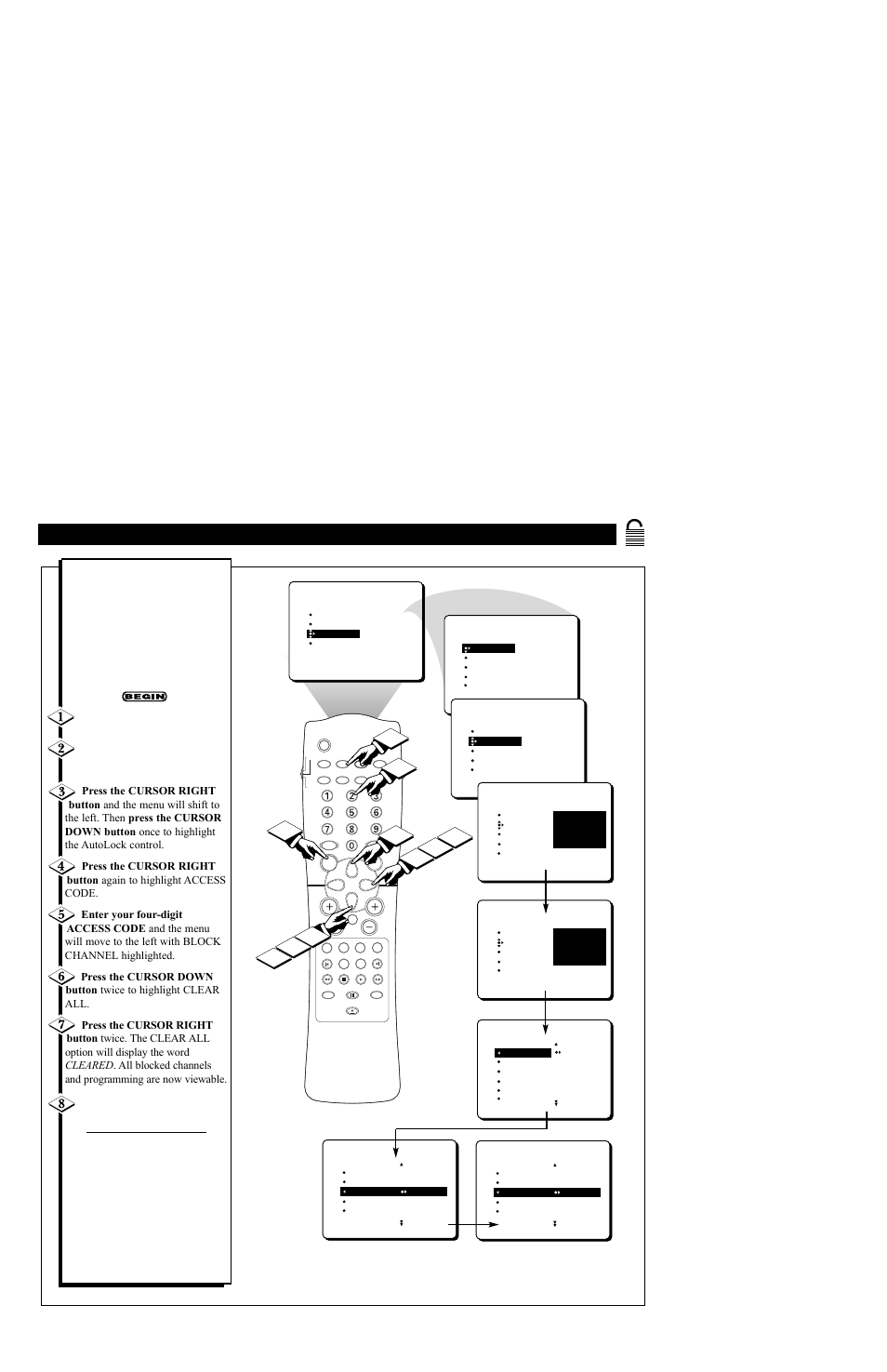 Iewing, Locked, Rogramming | Philips TV/DVD User Manual | Page 29 / 64