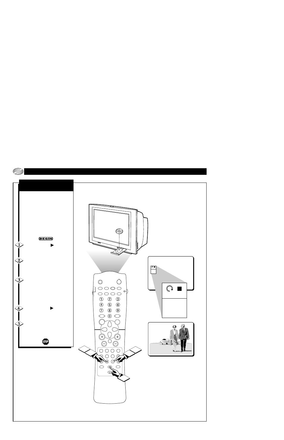 Dvd p, Perating the, Layer | Laying a, Reading stop, Fantasic studios present, Fantasic studios present.... a movie | Philips TV/DVD User Manual | Page 48 / 64