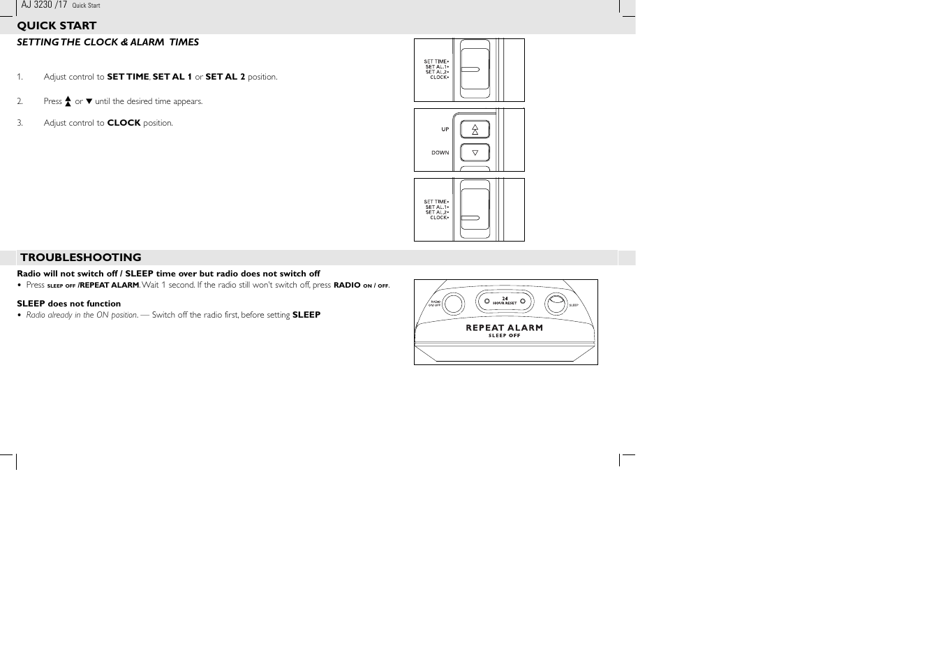 Philips AJ3230/79 User Manual | 1 page