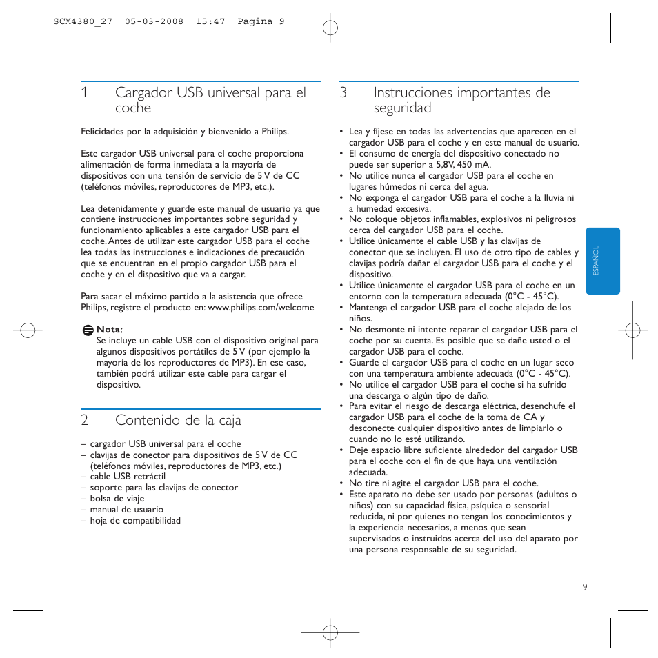 Philips SCM4327 User Manual | Page 9 / 12