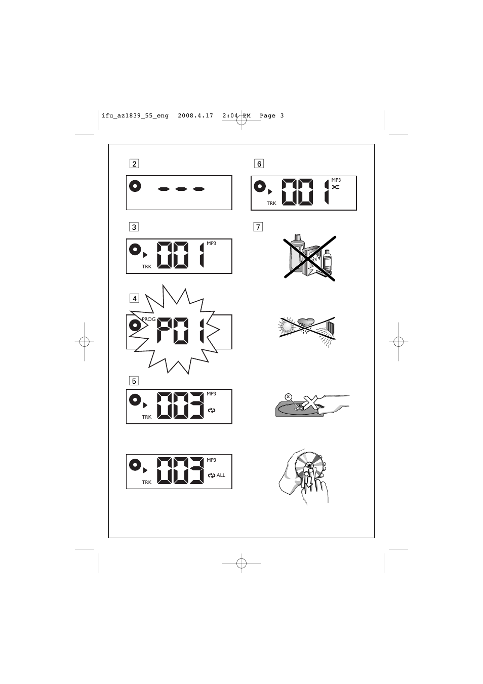 Philips CD SOUNDMACHINE AZ1839 User Manual | Page 3 / 14