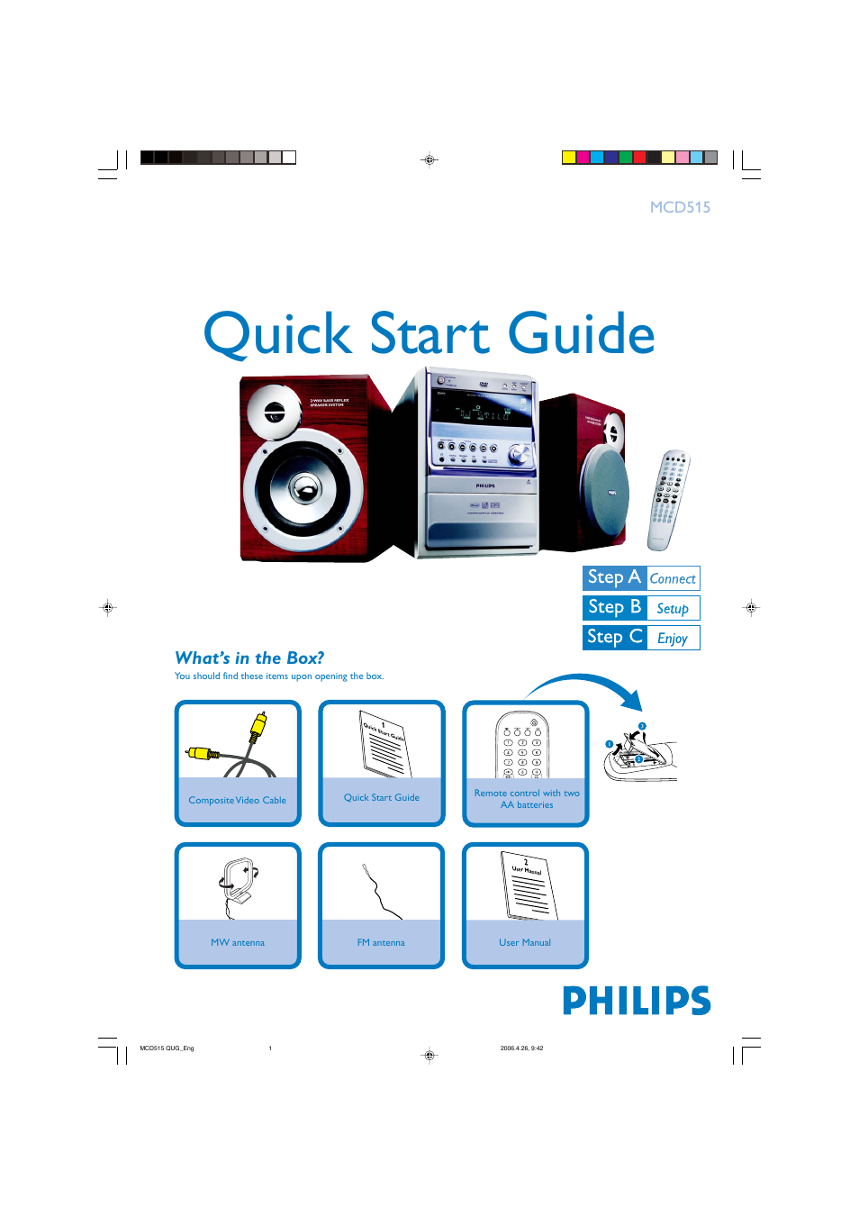 Philips MCD515 User Manual | 4 pages