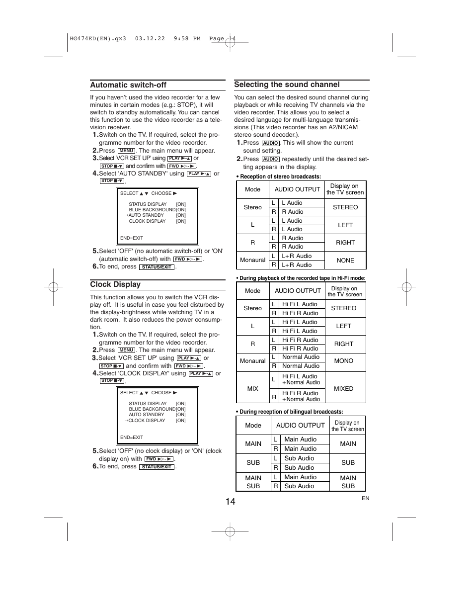 Philips VR550/58 User Manual | Page 14 / 16