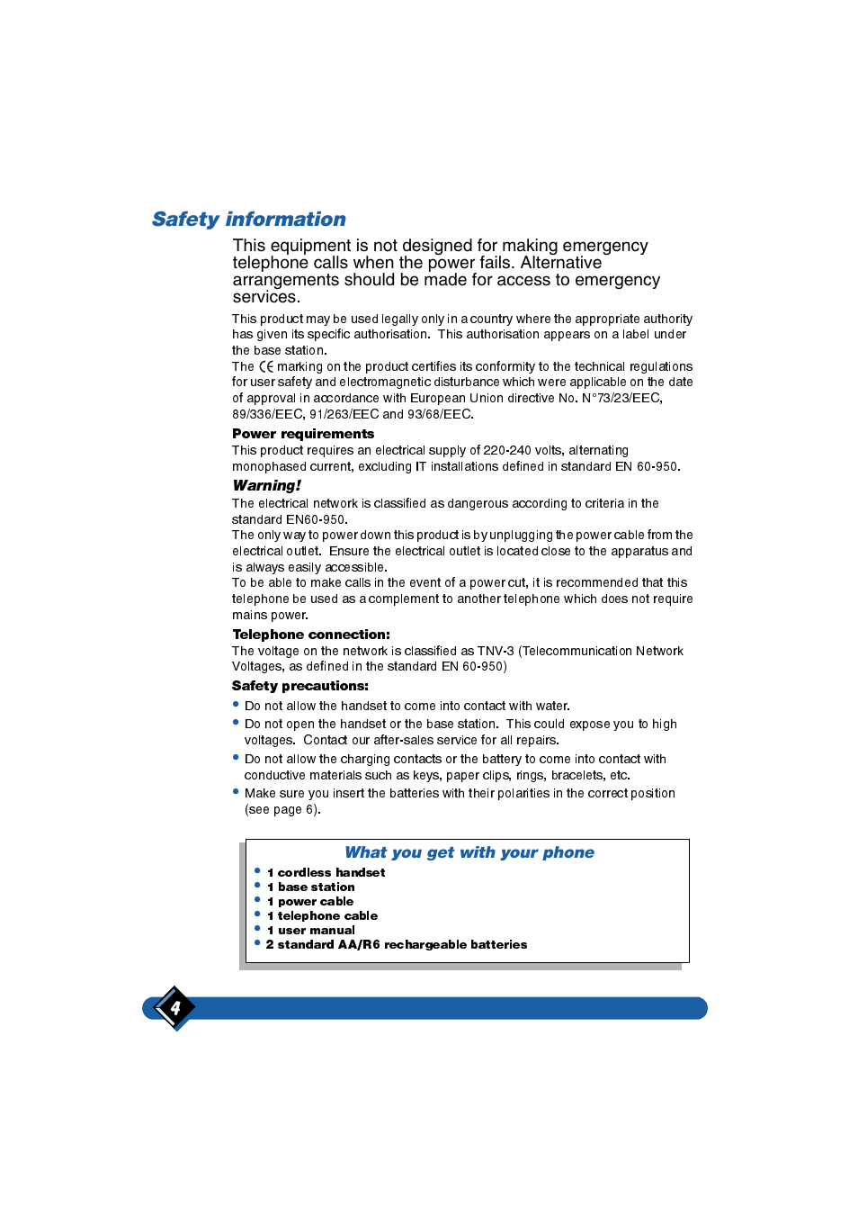 Safety information | Philips Onis 2 User Manual | Page 8 / 38