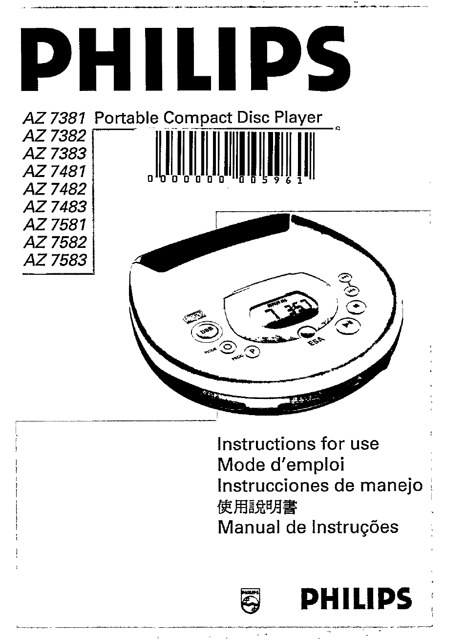 Philips AZ 7481 User Manual | 22 pages