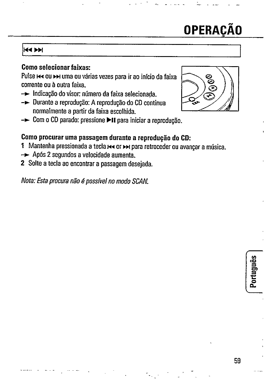 Operaqáo | Philips AZ 7481 User Manual | Page 11 / 22