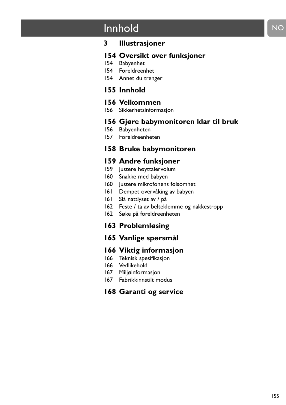 Innhold | Philips SCD488 User Manual | Page 155 / 184