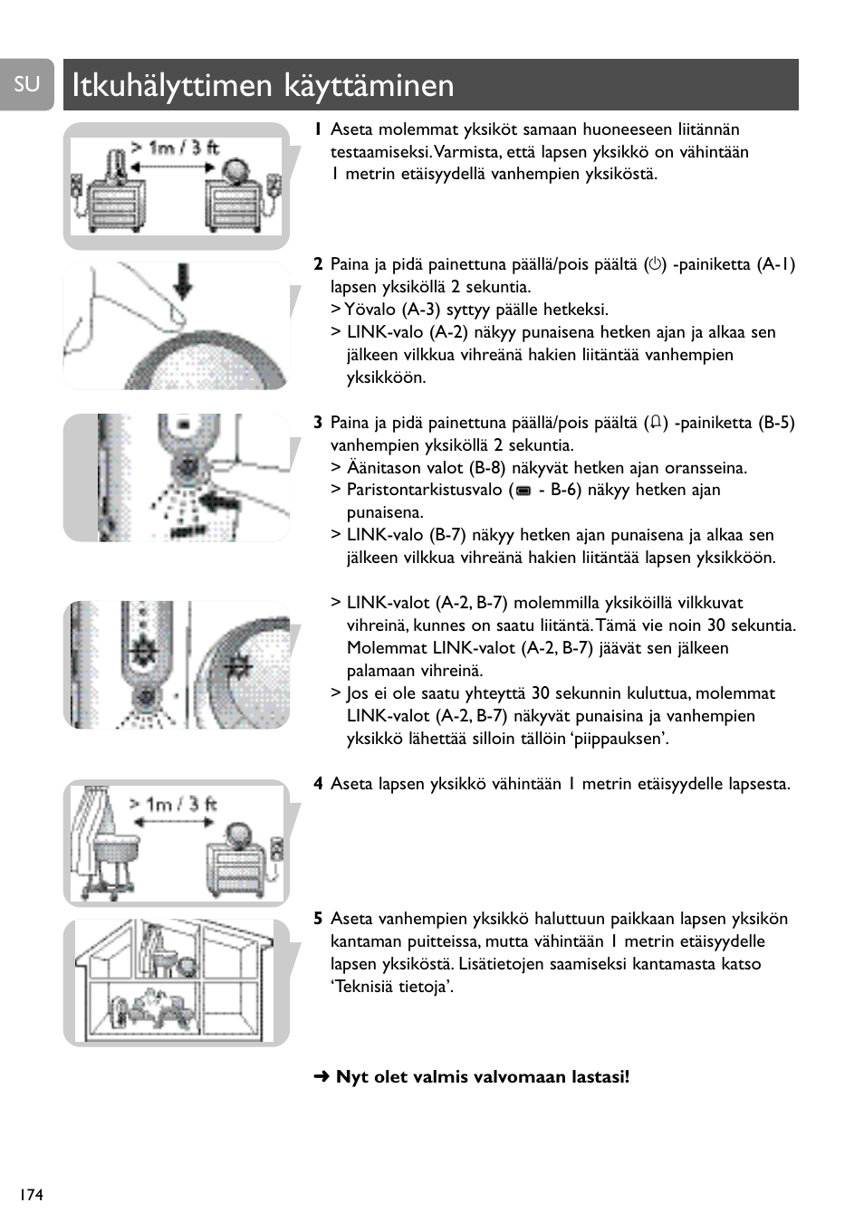 Itkuhälyttimen käyttäminen | Philips SCD488 User Manual | Page 174 / 184