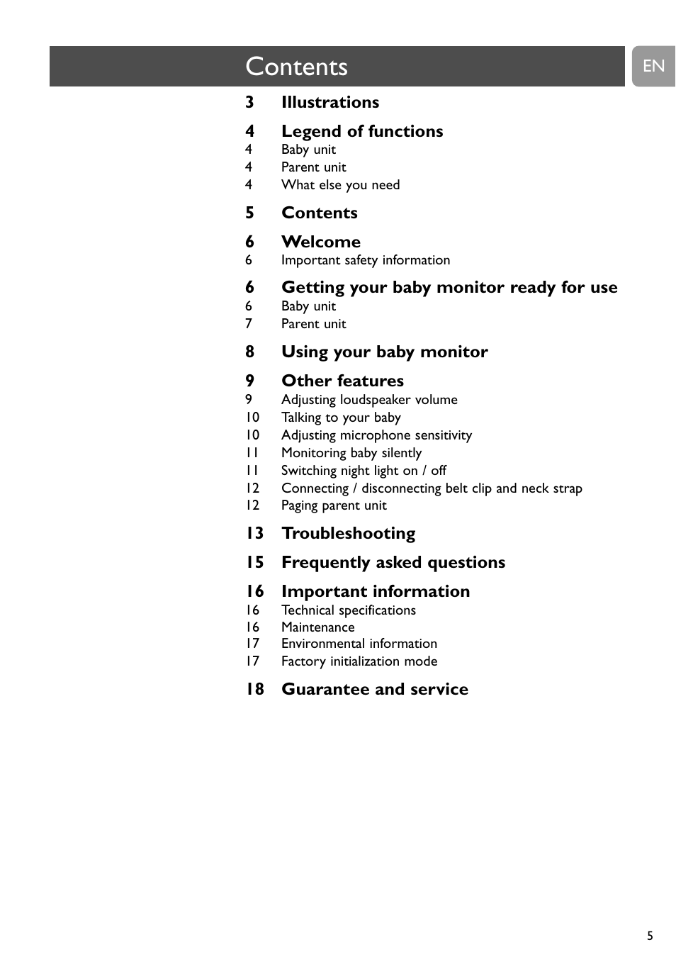 Philips SCD488 User Manual | Page 5 / 184