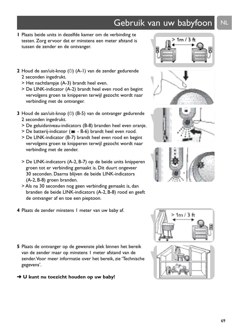 Gebruik van uw babyfoon | Philips SCD488 User Manual | Page 69 / 184
