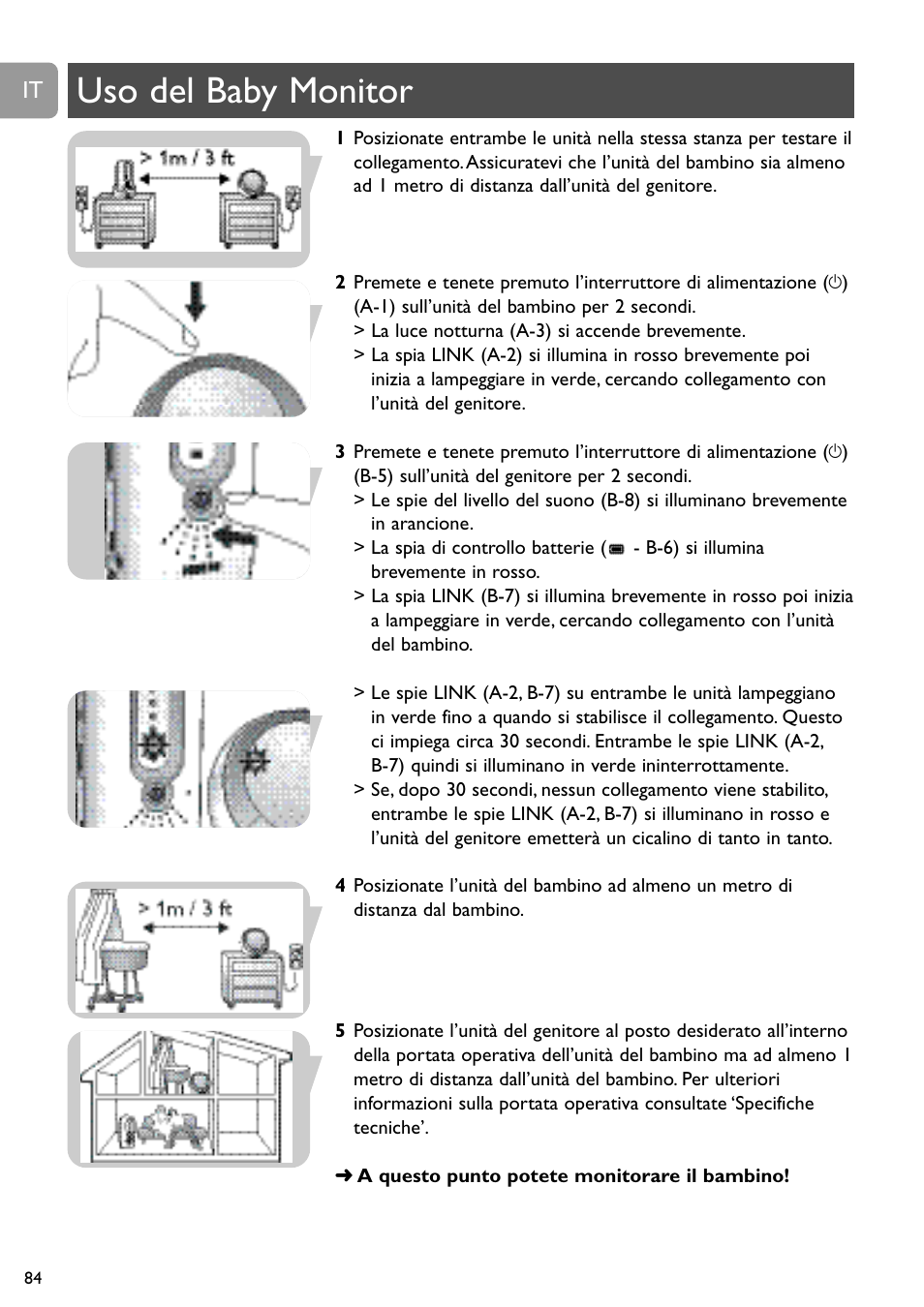 Uso del baby monitor | Philips SCD488 User Manual | Page 84 / 184