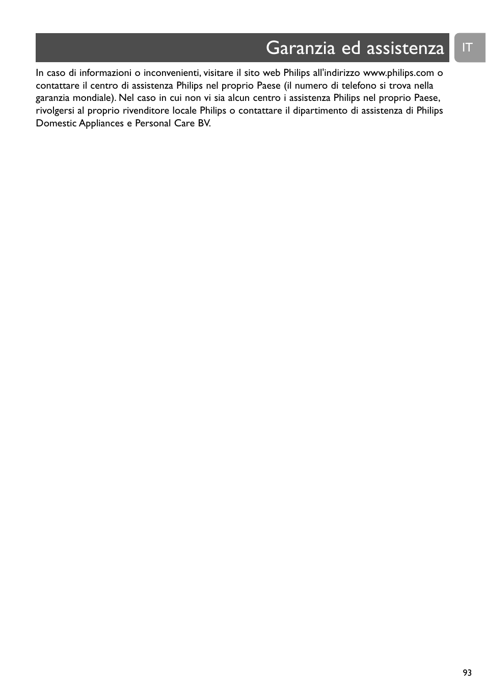 Garanzia ed assistenza | Philips SCD488 User Manual | Page 93 / 184