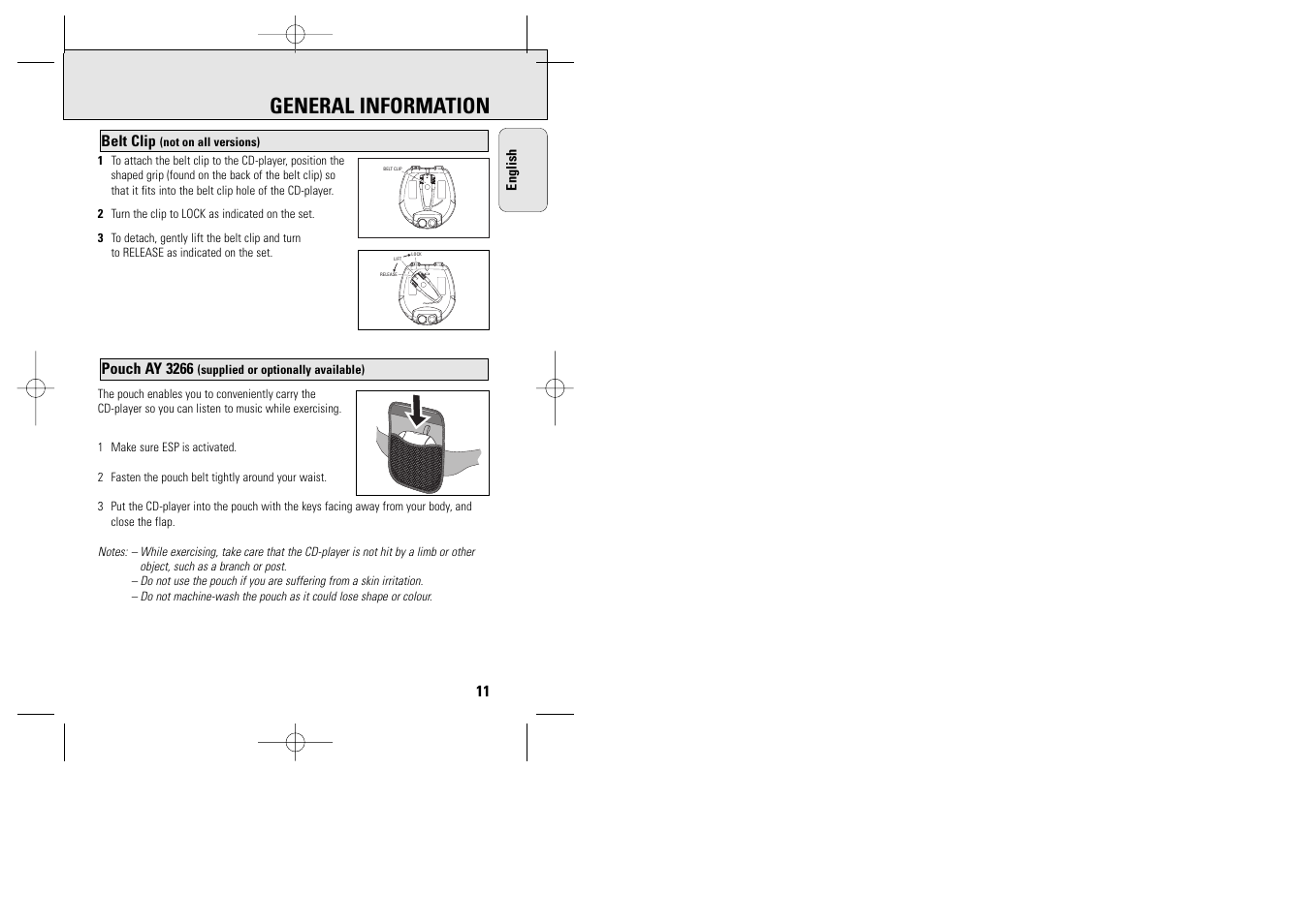 General information | Philips ACT 7585 User Manual | Page 11 / 65