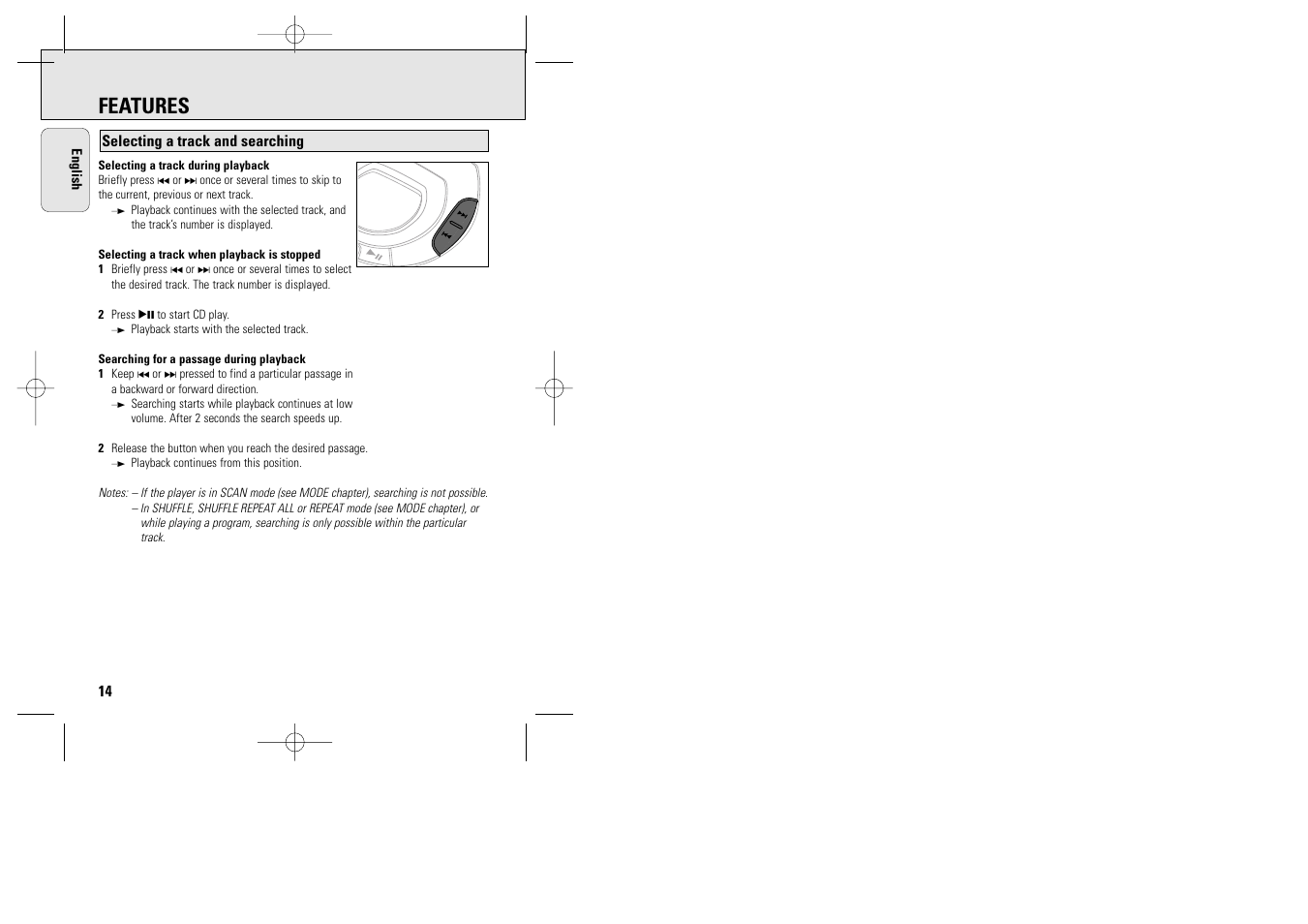 Features | Philips ACT 7585 User Manual | Page 14 / 65