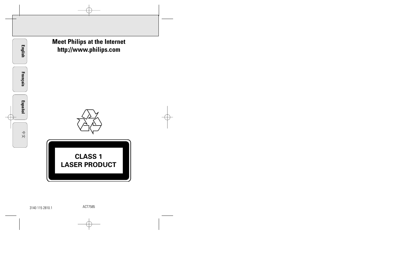 Philips ACT 7585 User Manual | Page 65 / 65