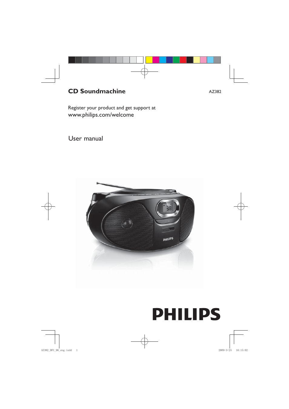 Philips SOUNDMACHINE AZ382 User Manual | 12 pages