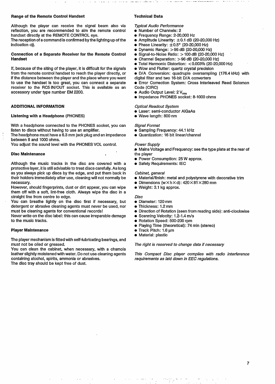 Philips CD 473 User Manual | Page 9 / 13