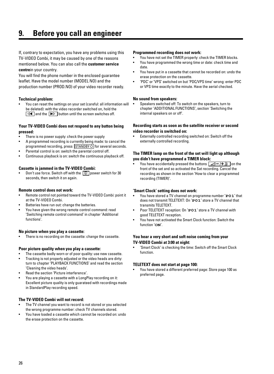 Before you call an engineer, Technical terms used | Philips 21PV708-715-908/39 User Manual | Page 28 / 29