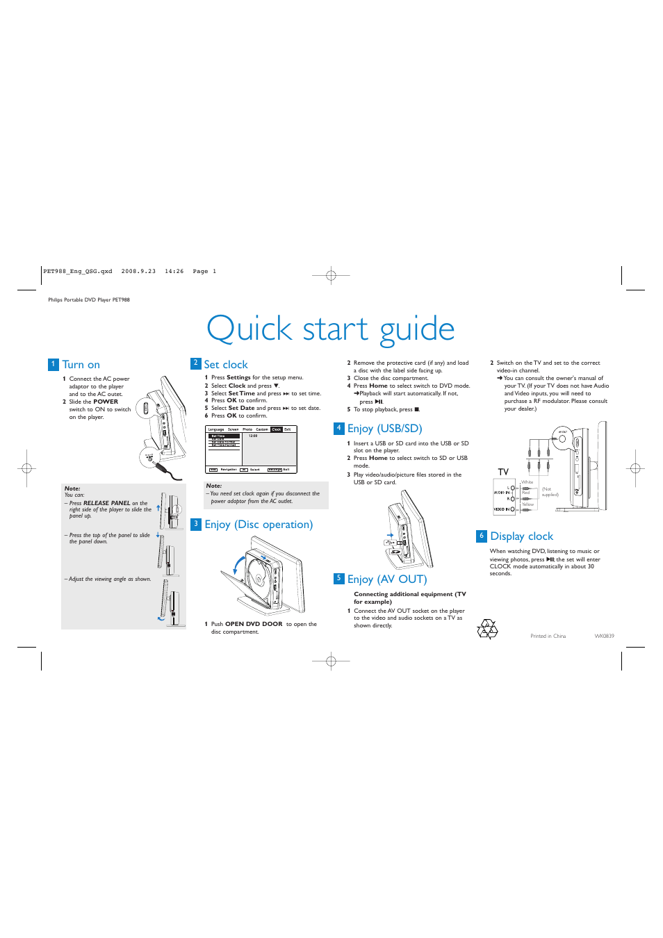 Philips PET988 User Manual | 1 page