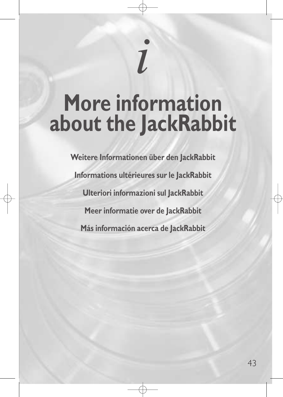 More information about the jackrabbit | Philips JackRabbit JR32RWDV User Manual | Page 43 / 60