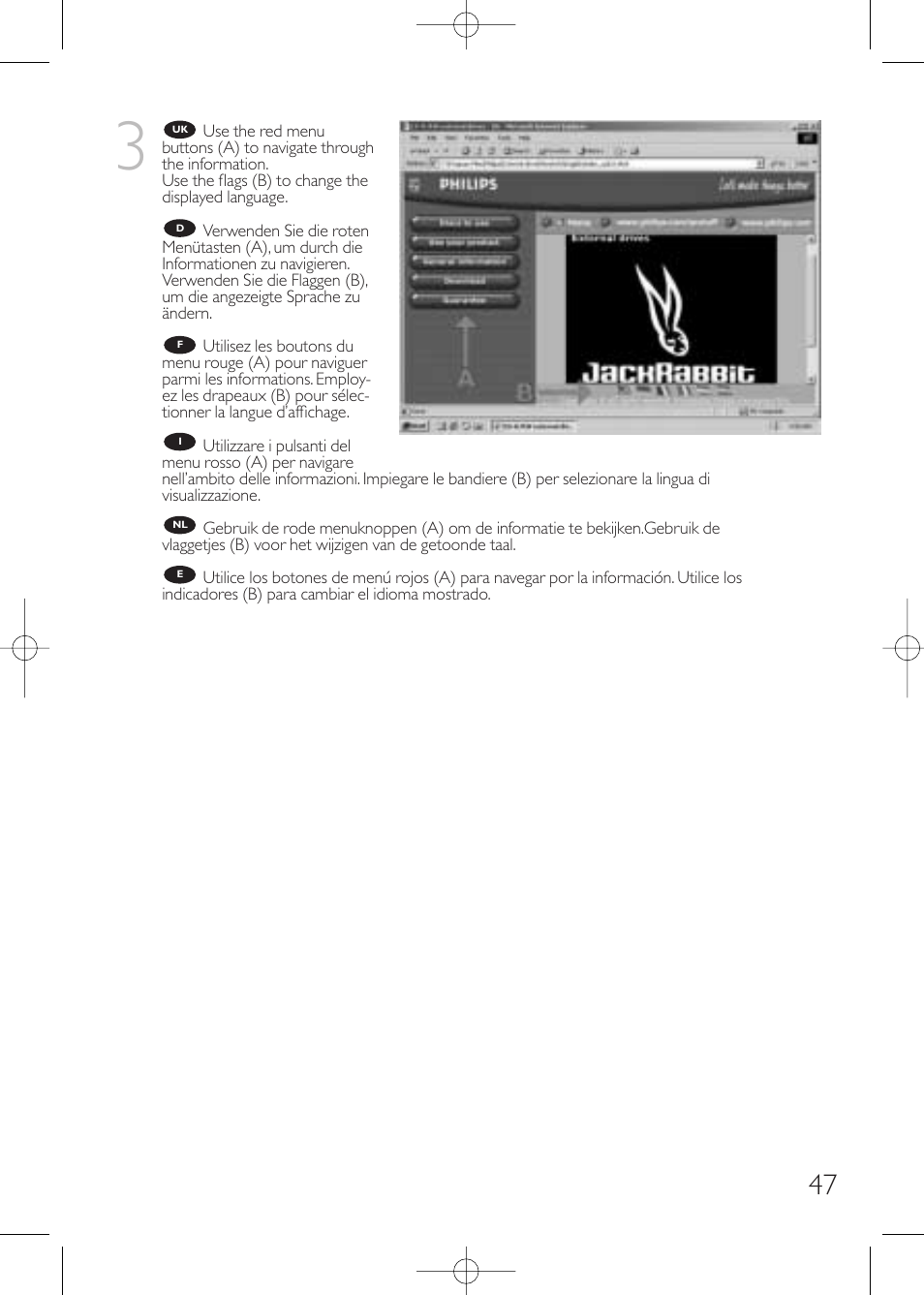 Philips JackRabbit JR32RWDV User Manual | Page 47 / 60