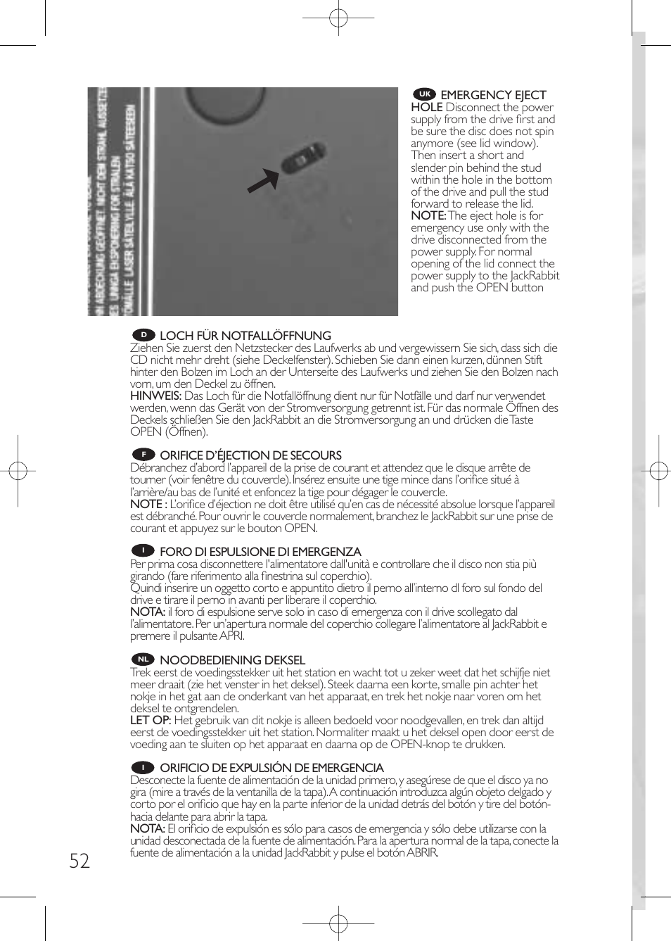 Philips JackRabbit JR32RWDV User Manual | Page 52 / 60