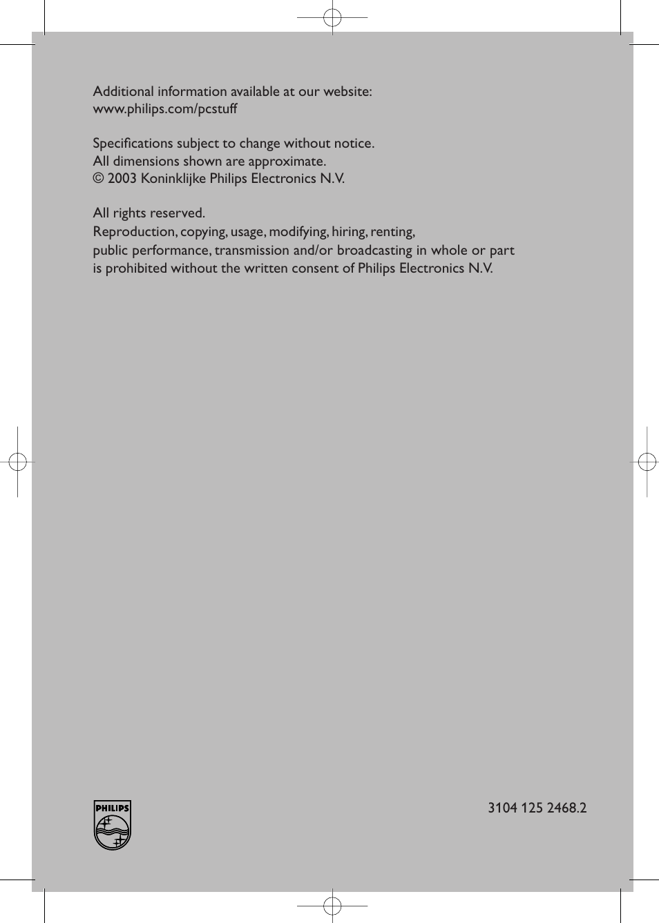 Philips JackRabbit JR32RWDV User Manual | Page 60 / 60