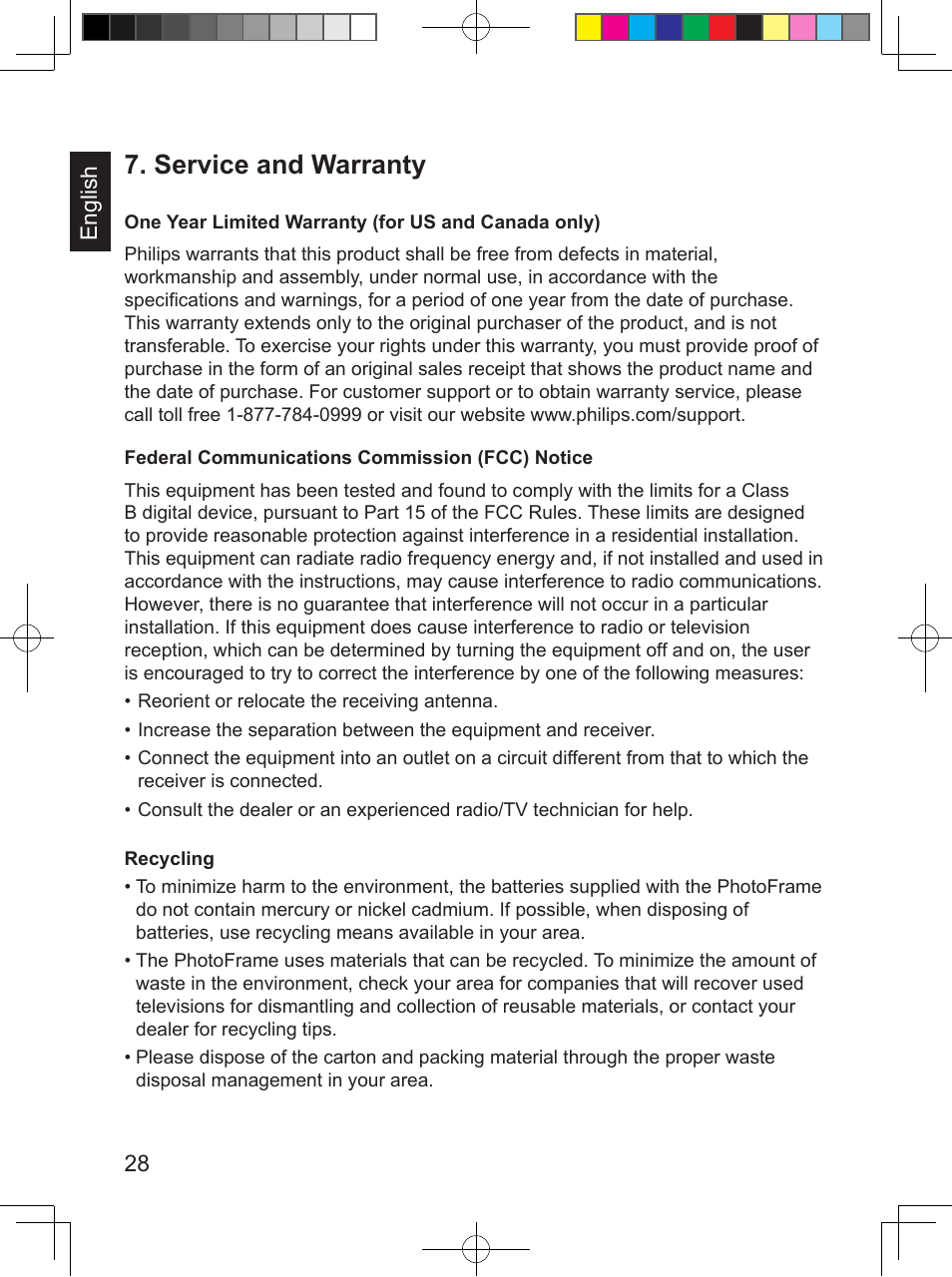 Service and warranty | Philips SPF3407/G7 User Manual | Page 36 / 96