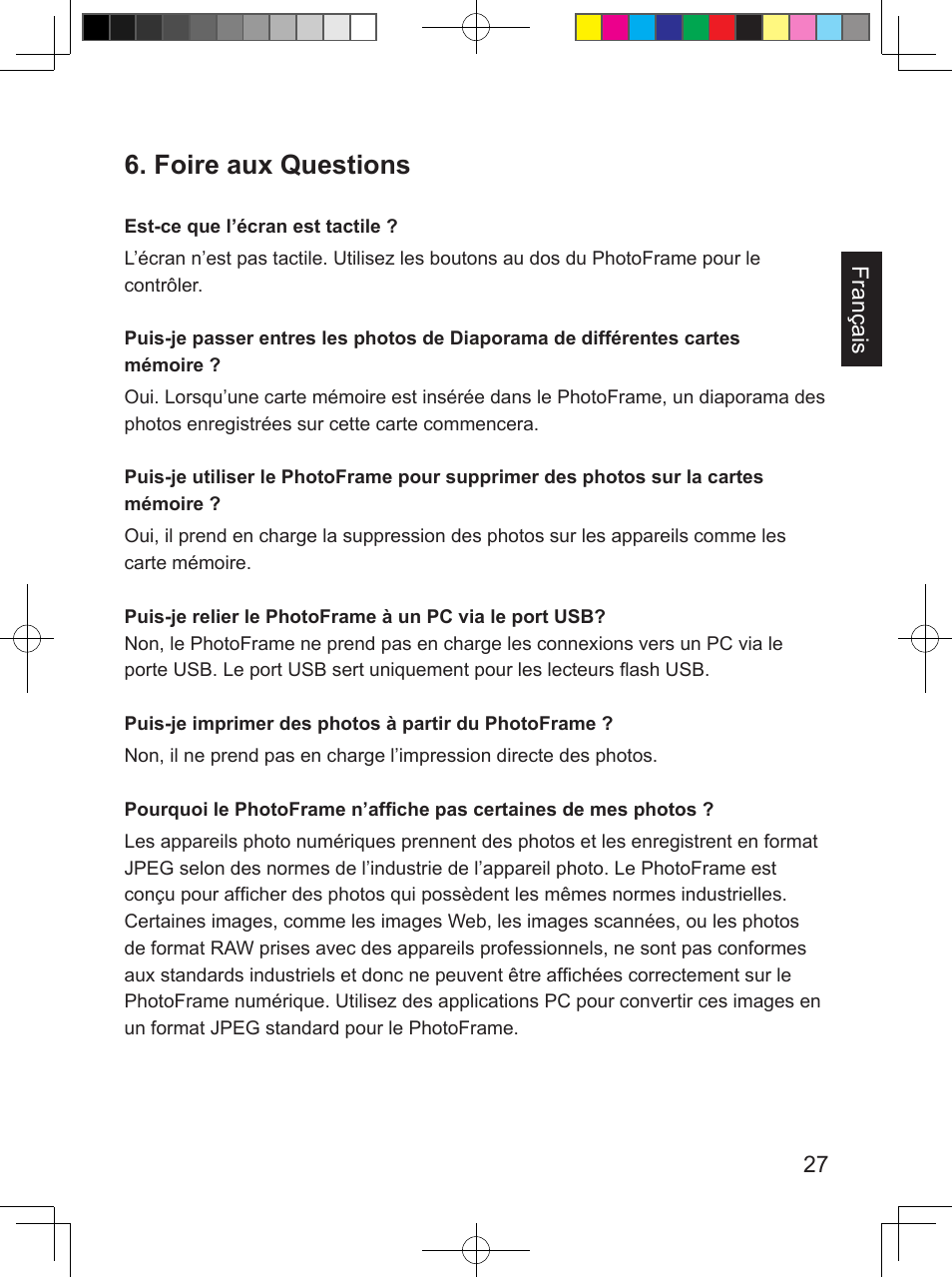 Foire aux questions | Philips SPF3407/G7 User Manual | Page 63 / 96