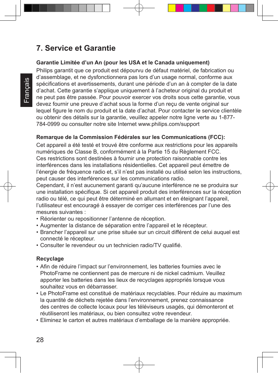 Service et garantie | Philips SPF3407/G7 User Manual | Page 64 / 96