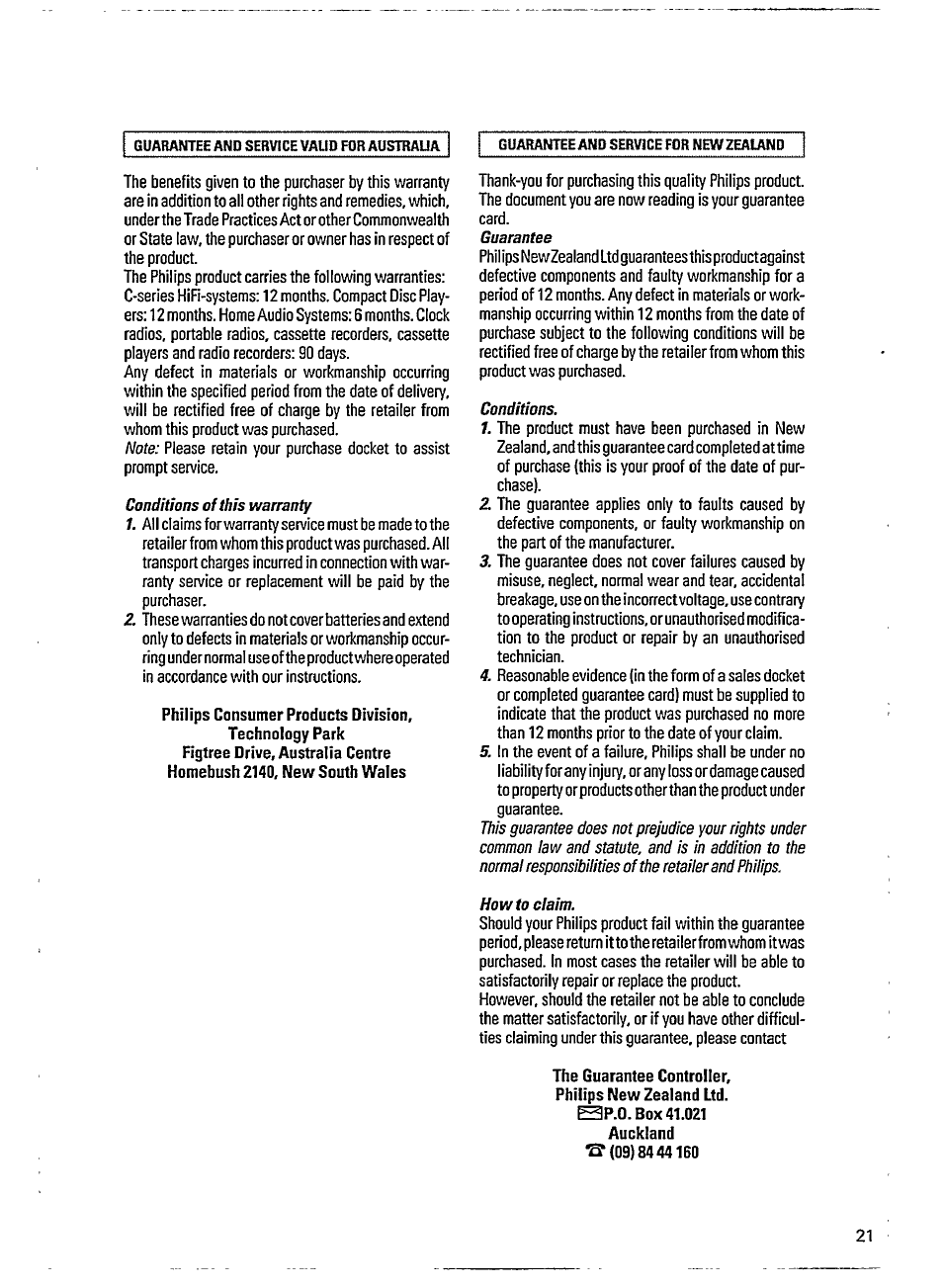 The guarantee controller | Philips AW 7530 User Manual | Page 6 / 7