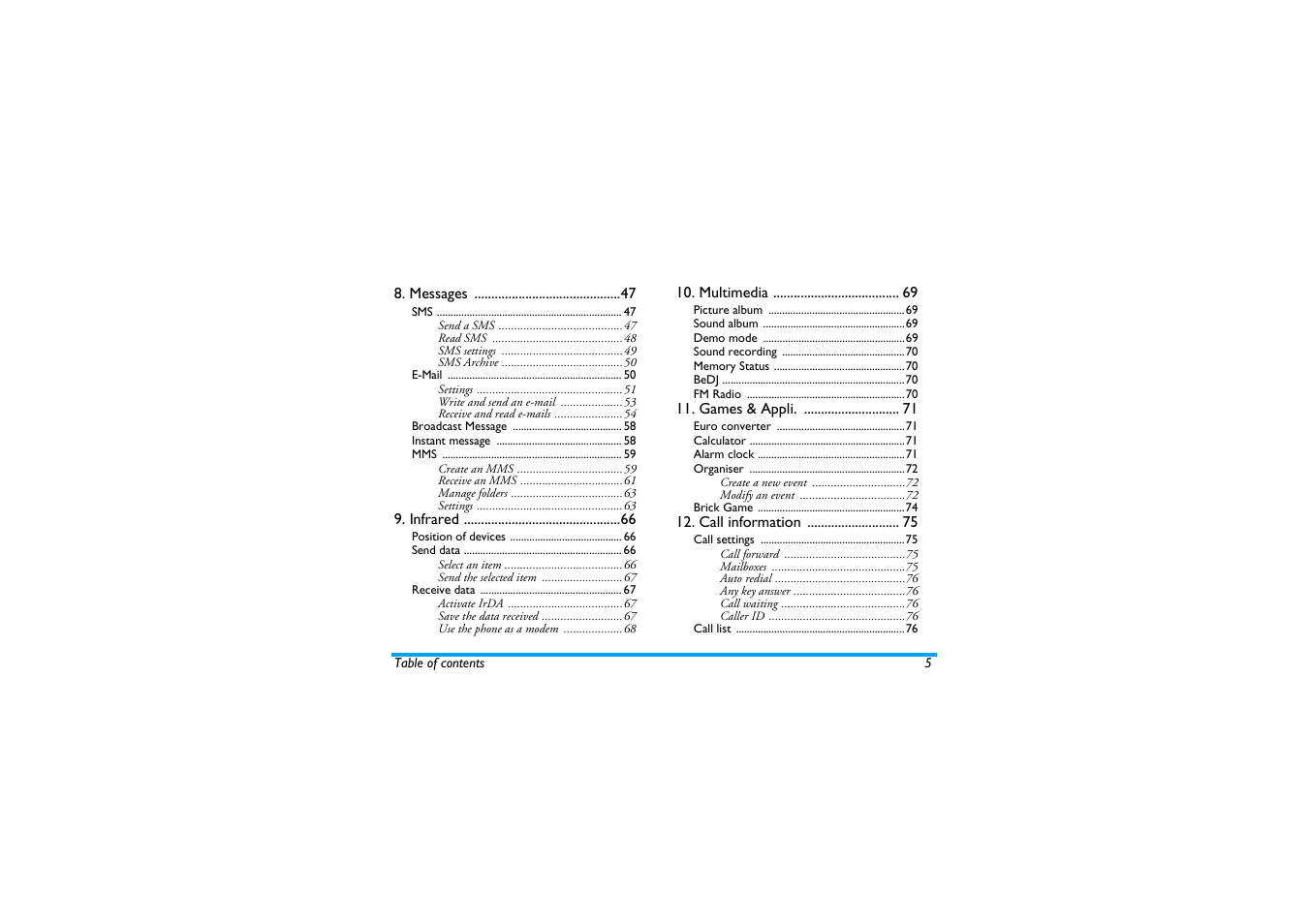 Philips 530 User Manual | Page 7 / 104