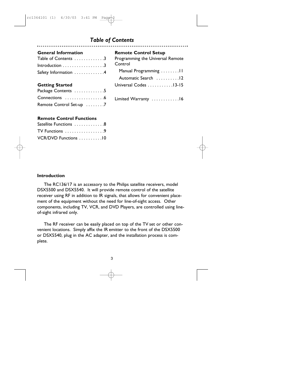 Philips RC136/17 User Manual | Page 3 / 16