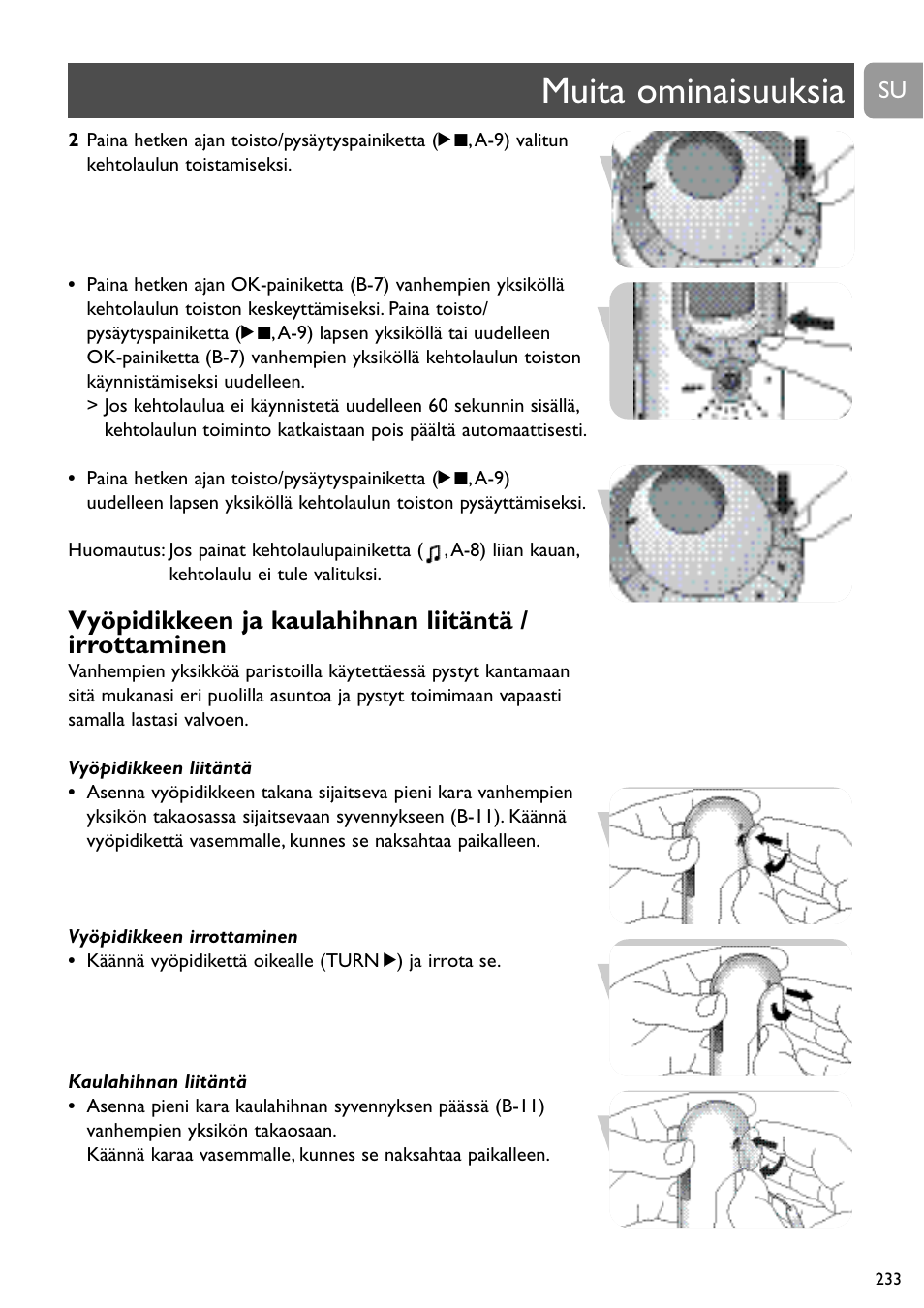 Muita ominaisuuksia | Philips SCD489 User Manual | Page 233 / 244