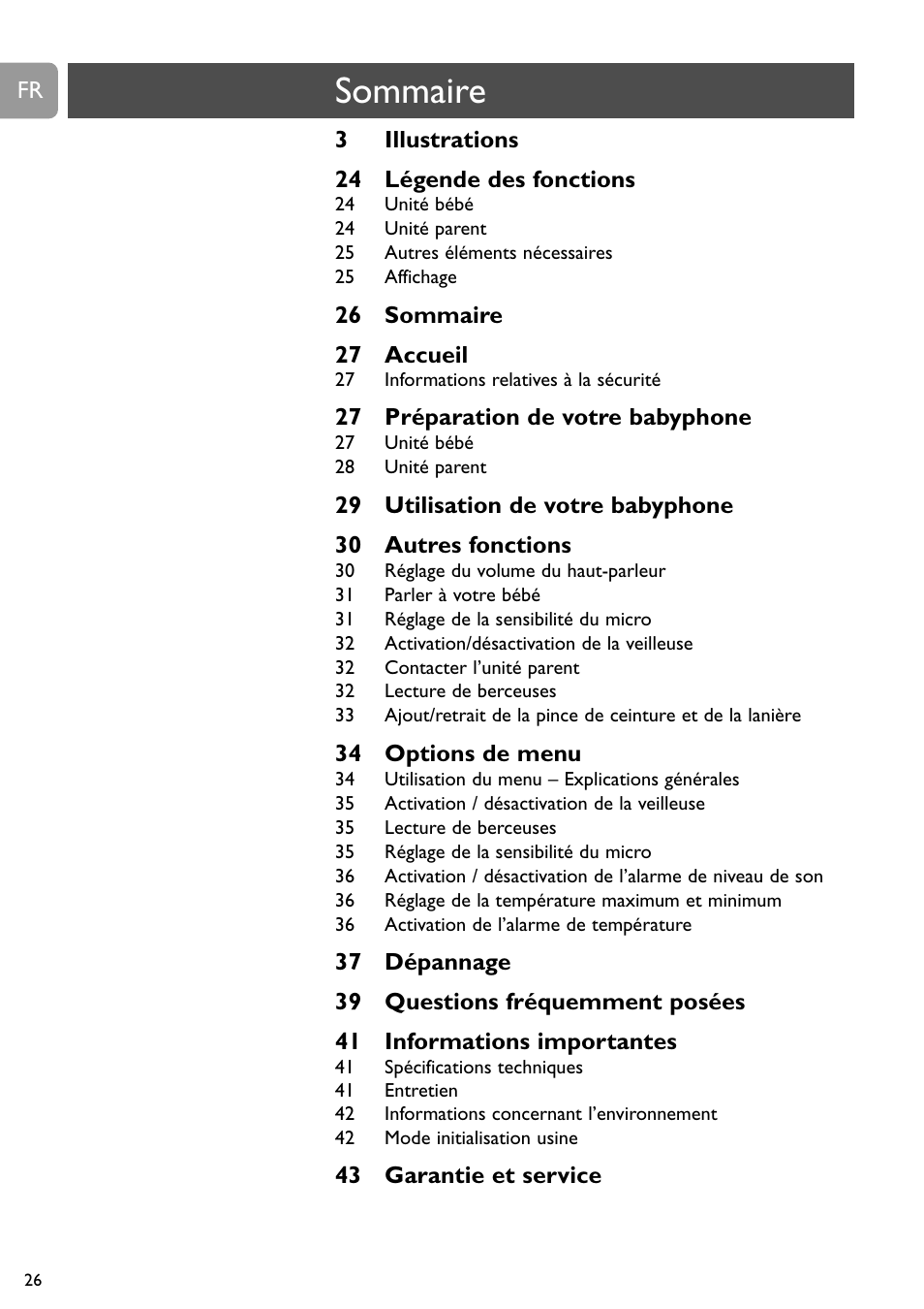 Sommaire | Philips SCD489 User Manual | Page 26 / 244