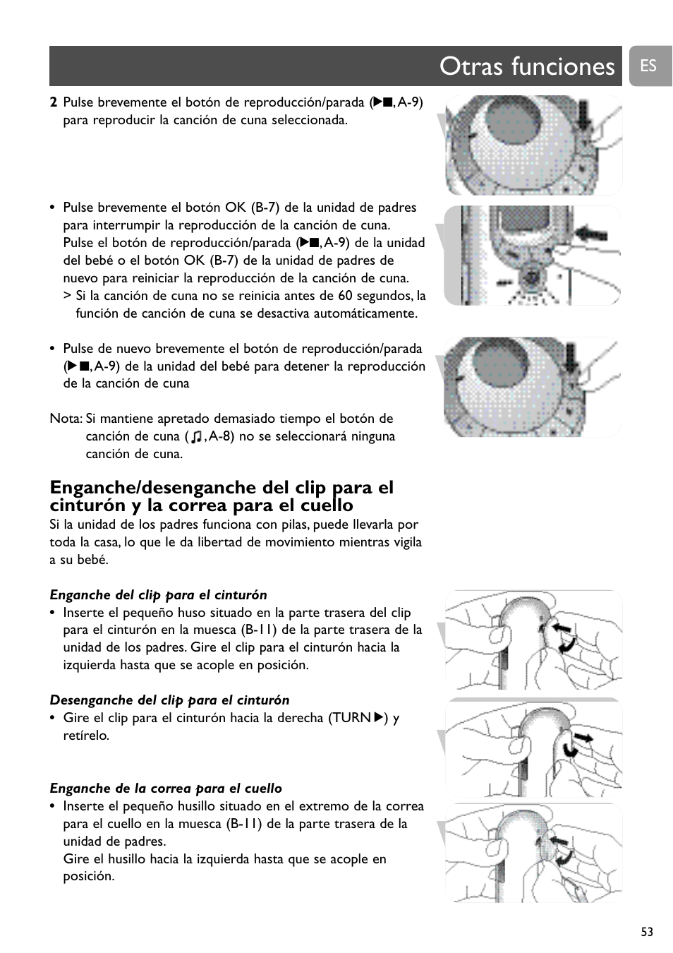 Otras funciones | Philips SCD489 User Manual | Page 53 / 244