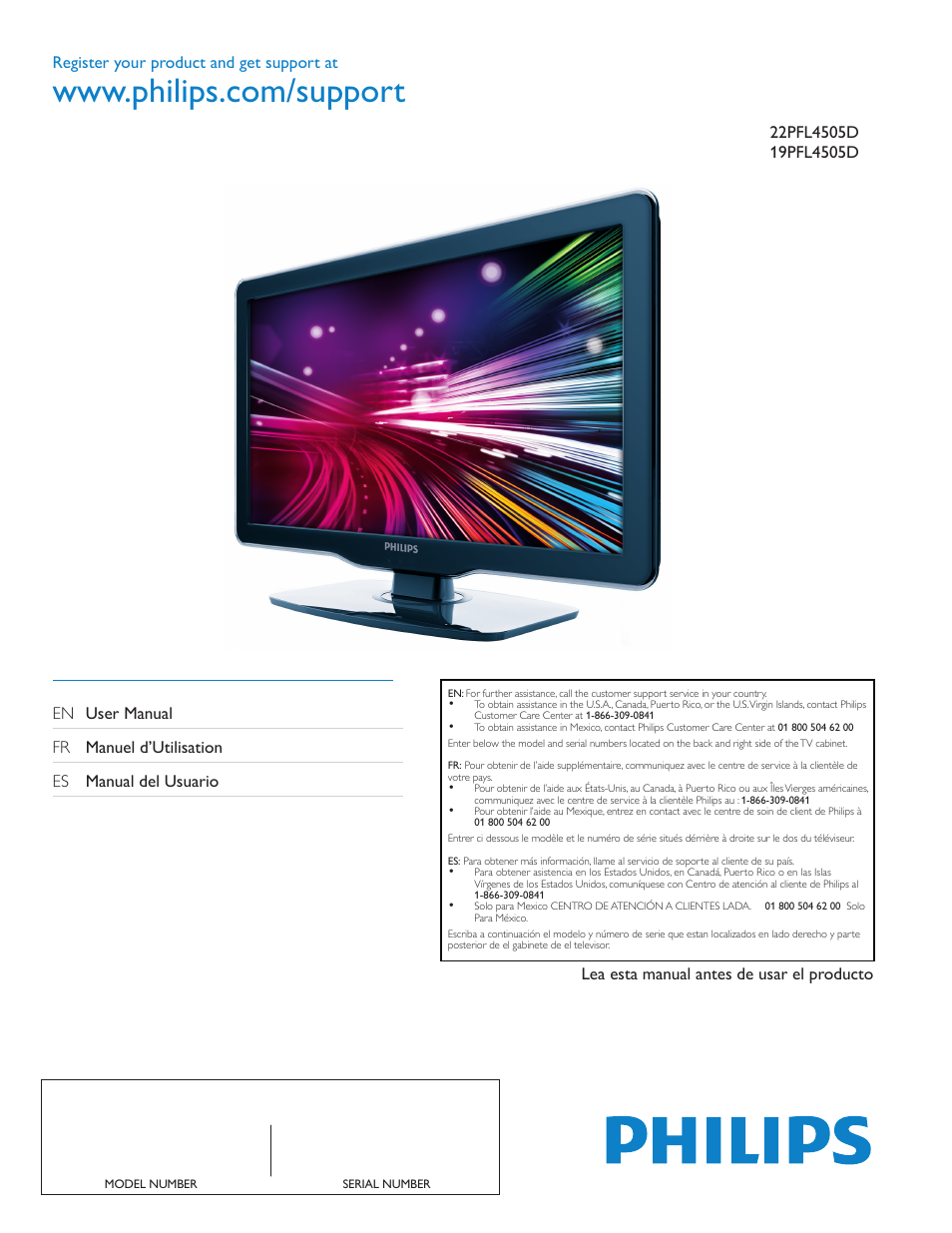 Philips 19PFL4505D User Manual | 37 pages