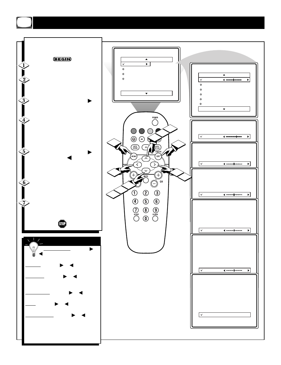 Ow to, Se the, Icture | Djustment, Ontrols | Philips VRX775VD User Manual | Page 14 / 37